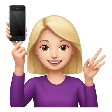 Girl taking selfie sticker