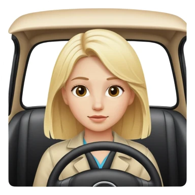 Blond hair girl in a car sticker