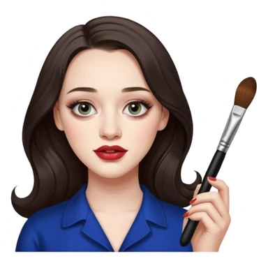 Kat Dennings doing make up sticker