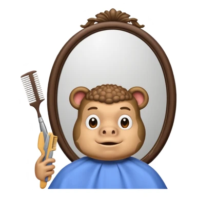 Bufo getting a haircut at the barber  sticker