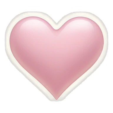 Light pink heart with white halo thats glowing  sticker