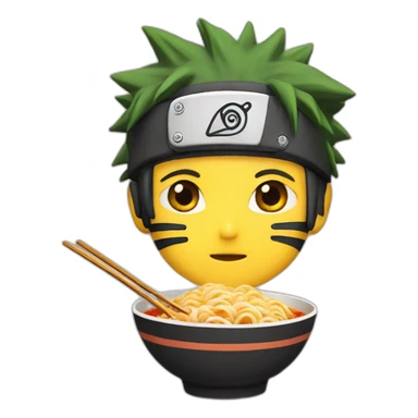naruto eat ramen sticker