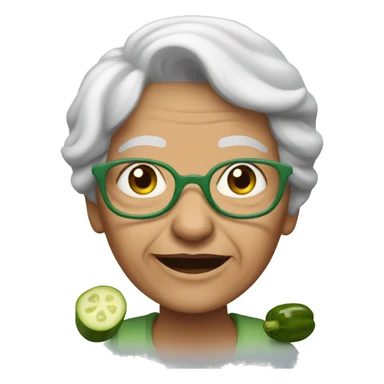Granny with pickles  sticker
