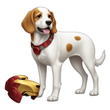 Dog with Ironman sure sticker