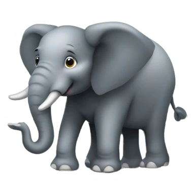 A elephant teaching on black board sticker