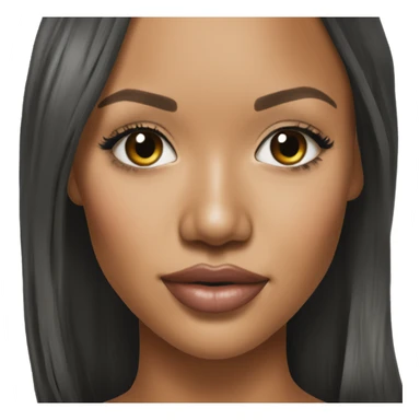 Hyper Realistic beautiful Karrueche Tran photo  sticker