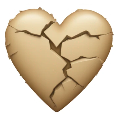 Broken beige heart sticker