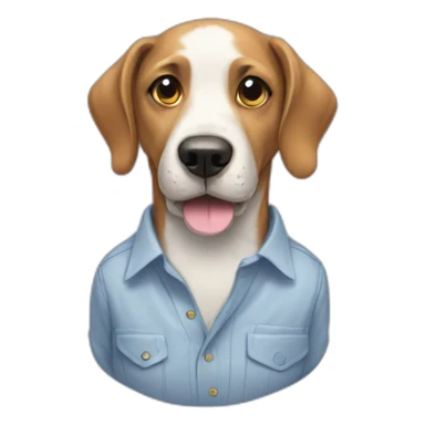 Dog wearing a shirt  sticker