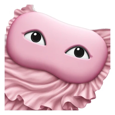 Light pink Frilly satin sleep mask no eyes sticker