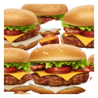 wendy's baconator burger double meat no tomatos sticker