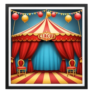 circus backstage sticker