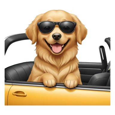 Dog riding a car sticker