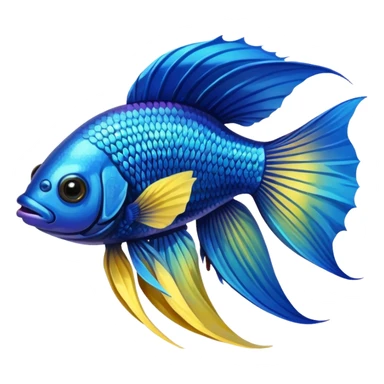  PK betta fish with blue and yellow  sticker