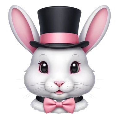 A rabbit wearing a top hat and bow tie  sticker