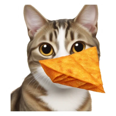 Cat eating doritos sticker