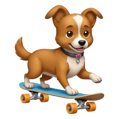 Dog skateboarding  sticker