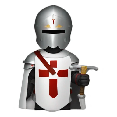 Knights Templar with sword sticker