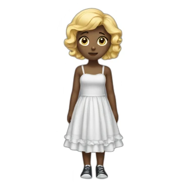 A really sad girl in a dress that is black sticker