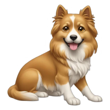 Chat sur un chien sticker