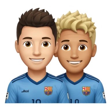 Prime noodle hair ronaldo and prime 2012 messi Smiling in one Photo  sticker