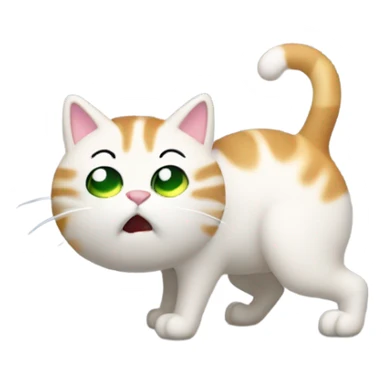 cat that is vomiting sticker