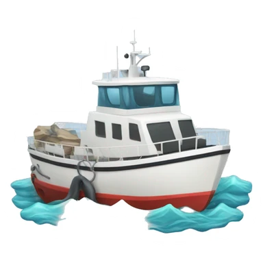 research boat ocean wave shore seal sticker