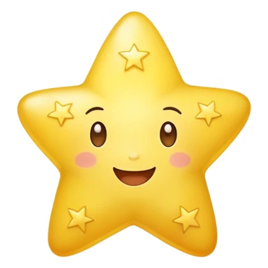 A happy star that looks like a baby ⭐️ sticker