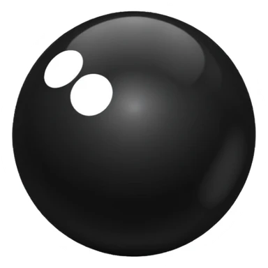 Black Ball with MB written on it. Nothing else no holes. sticker