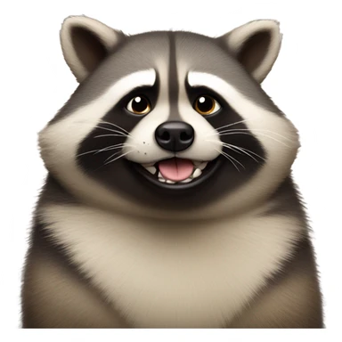 fat dog raccoon sticker