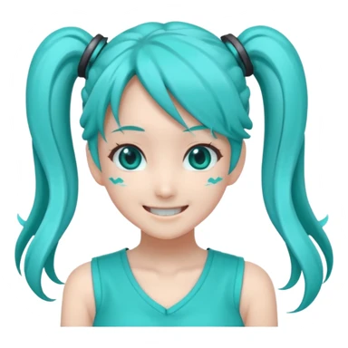 Hatsune miku with wicked smile sticker