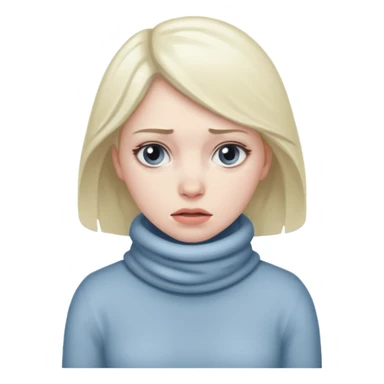woman feeling cold sticker