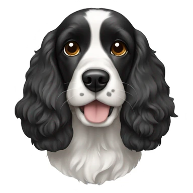 black and white cocker spaniel sticker