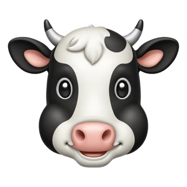 retro cow emoji  sticker