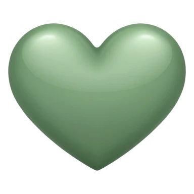 Sage green heart emoji sticker