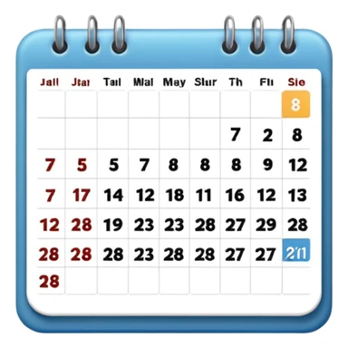 simple calendar without days  sticker