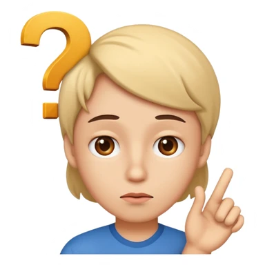 thinking face with question mark sticker