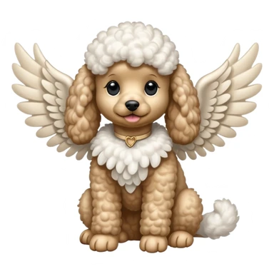 Perro french poodle con alas sticker