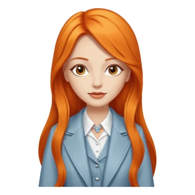 as un mujer de cabbelo anarangado con ropa bonita modelando en una pasarela pero que tenga cabello largo y que se vea la pasarela sticker