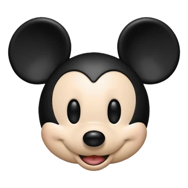 mickey mouse head black sticker