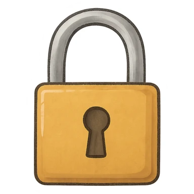 digital illustration of a lock, no background sticker