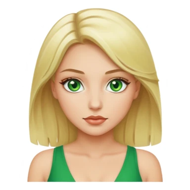 Sexy Queen Green eyes blonde Hair sticker