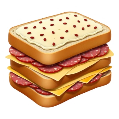 Salami sandwich simple sticker