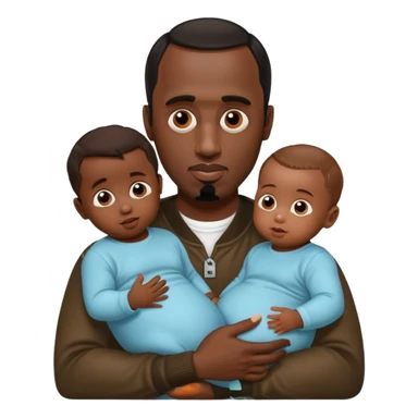 Sean Diddy combs with babies  sticker