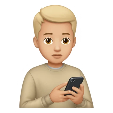 A guy scrolling on this phone sticker