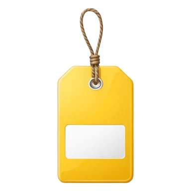  yellow Price tag sticker