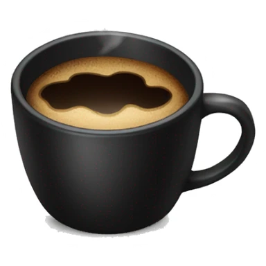 Black coffe cup sticker