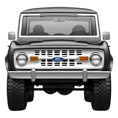 1967 Black and White 2 tone  Ford Bronco sticker