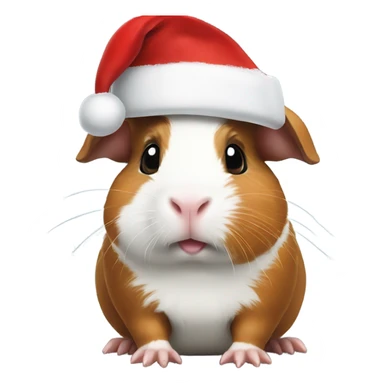 Guinea pig in a Santa hat sticker