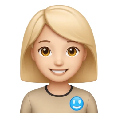 cute AI assistant with a digital face and a chat icon, emoji style sticker