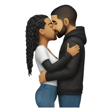 Drake kissing sticker